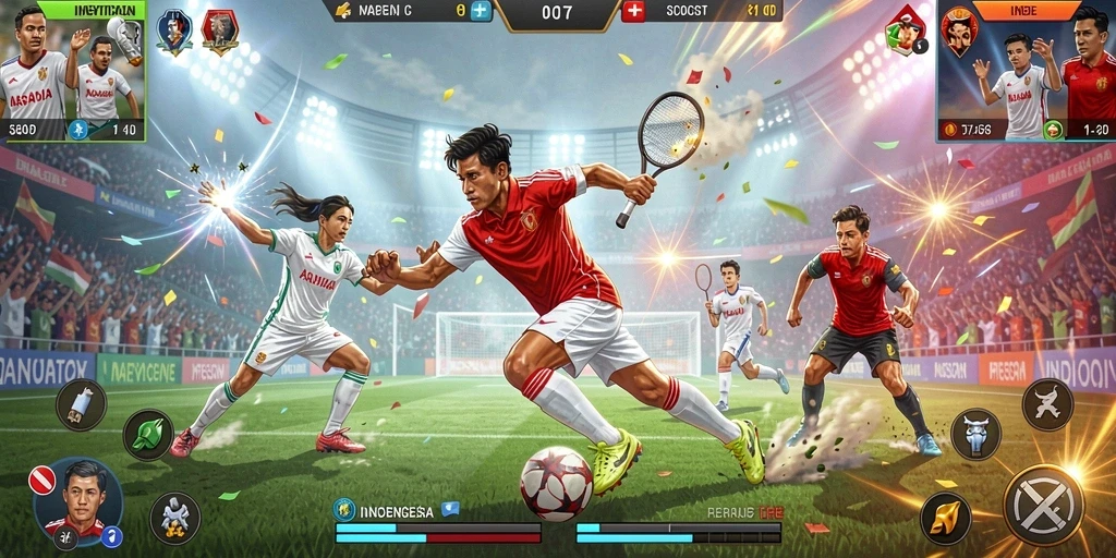 Sistem leaderboard menunjukkan peringkat pemain.
